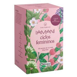 Chá Ciclos Femininos - Orgânico (2 Blends em 1) 20 Sachês de 1g - Iamani