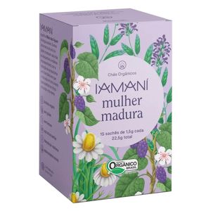 Chá Mulher Madura - Orgânico (Amora, Sálvia, Erva-doce, Capim-limão e Camomila) 15 Sachês de 1,5g - Iamani