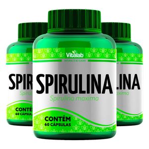Kit 3x Spirulina (250mg) 60 Cápsulas - Vitalab