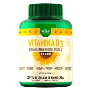 Vitamina D3 (2000UI) 60 Cápsulas - Vitalab