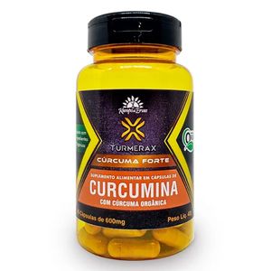 Turmerax - Cúrcuma Orgânica (130mg de Curcumina) 60 Cápsulas - Kampo de Ervas