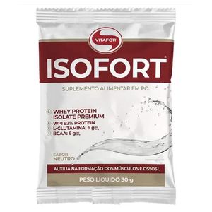 Isofort (Whey Protein Isolado) Neutro em Sachê de 30g - Vitafor