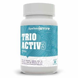 Trio Active (Cártamo, Cafeína, Girassol e Semente de Uva) 60 Cápsulas - Apisnutri