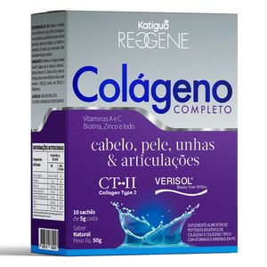 Colágeno Completo Verisol e Colágeno Tipo II (10 Sachês de 5g) Natural - Katiguá