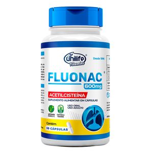 Fluonac (Acetilcisteína) 30 Cápsulas - Unilife