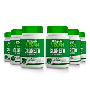 Kit 6x Cloreto de Magnésio PA 60 Cápsulas Veganas - Katiguá
