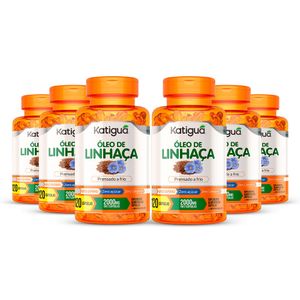 Kit 6x Óleo de Linhaça (1000mg) 120 Cápsulas - Katiguá