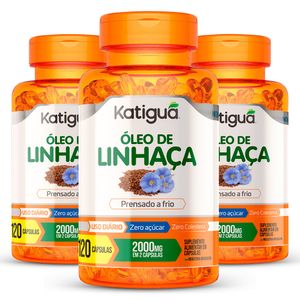 Kit 3x Óleo de Linhaça (1000mg) 120 Cápsulas - Katiguá