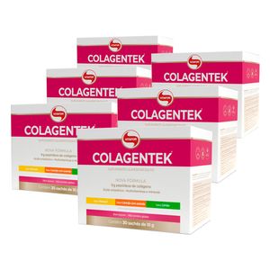 Kit 6x Colagentek sortidos (30 Sachês de 10g) Colágeno Hidrolisado - Vitafor