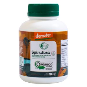 Spirulina Orgânica 90g 180 Comprimidos - Fazenda Tamanduá