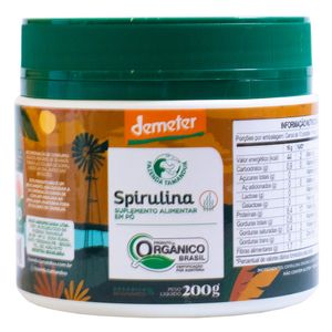 Spirulina Orgânica Certificada 200g em Pó - Fazenda Tamanduá