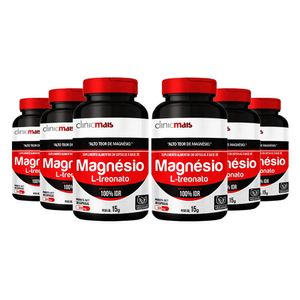 Kit 6x Magnésio L-Treonato (260mg) 30 Cápsulas - Chá Mais