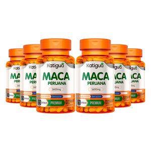 Kit 6x Maca Peruana Premium (400mg) 60 Cápsulas - Katiguá