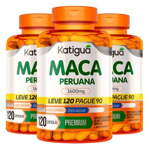 Kit 3x Maca Peruana Premium (400mg) 120 Cápsulas - Katiguá