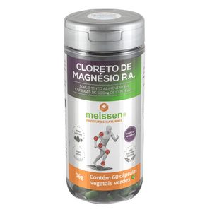 Cloreto de Magnésio P.A Puro 60 Cápsulas Vegetal - Meissen