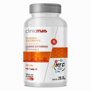 Valeriana + Mulungu - Rhizoma Valerianae + Cortex Erythrinae (480mg) 60 Cápsulas - Chá Mais