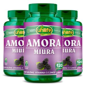 Kit 3x Mora (500mg) 120 Cápsulas Vegetarianas - Unilife