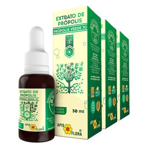 Kit 3x Extrato de Própolis Verde 25% 70 30ml - Apis Flora