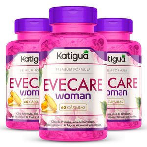 Kit 3x Evecare Woman Up (1000mg) 60 Cápsulas - Katiguá