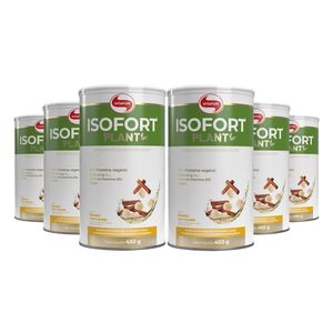 Kit 6x Isofort Plant 450g Plátano con Canela (Proteína Aislada 100% Vegana de Guisante y Arroz) - Vitafor