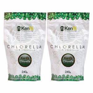 Kit 2x Chlorella Kenbi 100% Pura 1200 Comprimidos