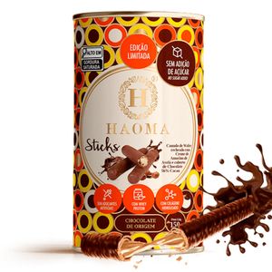 Stick Recheado com Creme de Amorino e Cobertura de Chocolate 56% Cacau (Sem Açúcar) 150g - Haoma