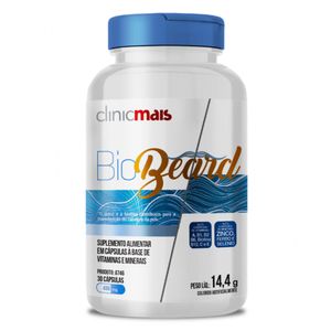 Bio Beard (Vitaminas, Zinco, Ferro e Selênio) 30 Cápsulas - Chá Mais
