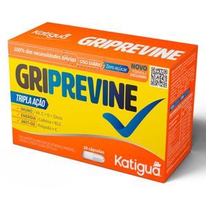 Griprevine (Vitaminas C, D, B12 e Zinco) 20 Cápsulas - Katiguá
