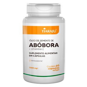 Óleo de Semente de Abóbora com Vitamina E (500mg) 60 Cápsulas - Tiarajú
