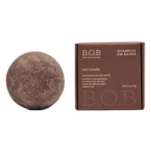 Champú Anticaspa en Barra (Extracto de Bardana, Ortiga, Juah y Aceite Esencial de Árbol de Té) 80g - BOB