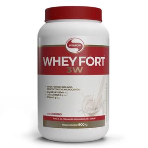 Whey Fort 3W (Proteína de Suero Hidrolizada, Aislada y Concentrada) Sabor Neutro 900g - Vitafor