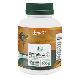 Spirulina Orgânica (500mg) 105g 200 Cápsulas - Fazenda Tamanduá