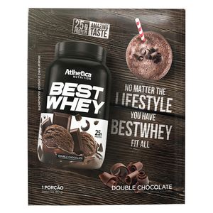 Best Whey Protein (25g de Proteína) Sabor Double Chocolate em Sachê de 40g  - Athletica Nutrition