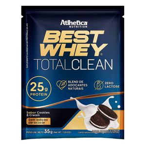 Best Whey Total Clean Sabor Cookies e Cream em Sachê de 35g  - Athletica Nutrition