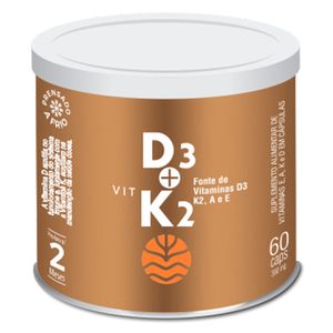 Vita D3 + K2 (390mg)  60 Cápsulas - Vital Âtman