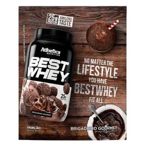 Best Whey Protein (25g de Proteína) Sabor Brigadeiro Gourmet em Sachê de 40g  - Athletica Nutrition