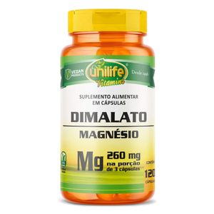 Magnésio Dimalato (800mg) 120 Cápsulas - Unilife