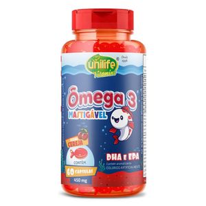 Ômega 3 Kids (800mg) Sabor Cereja 60 Cápsulas - Unilife