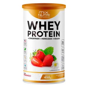 Whey Protein Sabor Morango 450g - Mix Nutri