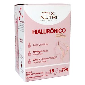 Display Hialurônico 15 Sachês de 75g Sabor Frutas Vermelhas - Mix Nutri