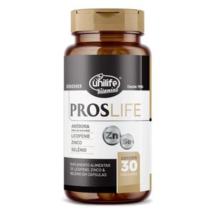 Pros Life (Óleo de Semente de Abóbora, Licopeno, Zinco e Selênio) 30 Cápsulas - Unilife
