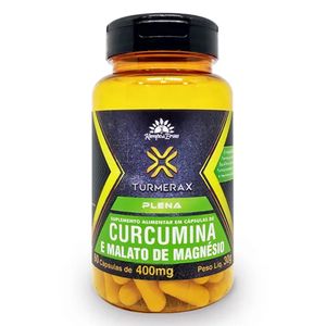 Turmerax Plena com Magnésio - Cúrcuma Orgânica (130mg de Curcumina) 60 Cápsulas - Kampo de Ervas