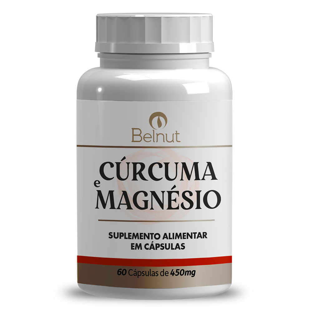 Encontraproduto.com.br - Cúrcuma e Magnésio (450mg) 60 Cápsulas - Belnut