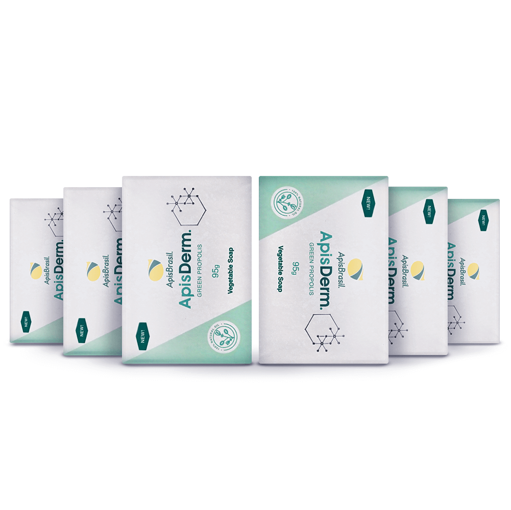 Kit 6x Sabonete de Própolis Verde 95g - Apis Brasil