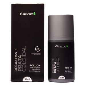 Desodorante Roll-on de Prata Coloidal s/ perfume, álcool e parabenos 55ml - Almacura