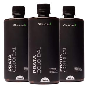 Kit 3x Prata Coloidal (40ppm) 500ml - Almacura