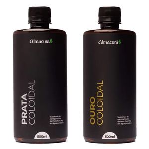 Combo 1 Ouro Coloidal + 1 Prata Coloidal 500ml - Almacura