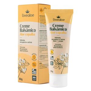 Creme Balsâmico Aloe Copaíba (Cúrcuma, Bryophyllium, Alternanthera) 50g - LiveAloe