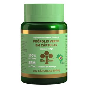 Propóleo Verde 80% Extracto Seco (300mg) 100 Cápsulas - Wax Green