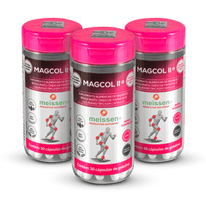 Kit 3x Magcol II (Colágeno tipo II e Magnésio Bisglicinato) 30 Cápsulas - Meissen